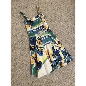 Anitex Teen Size 16 Tropical Floral Skater Dress